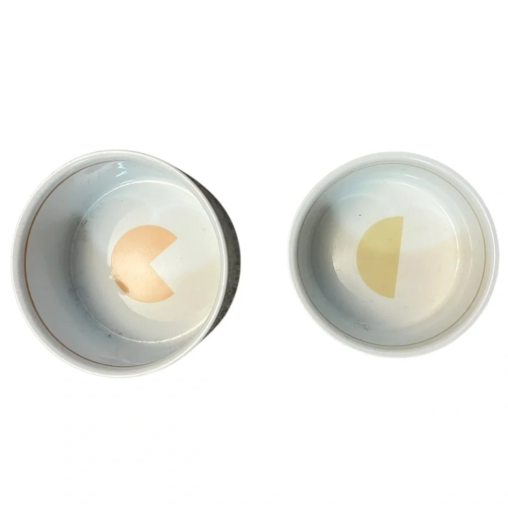 MESU Set of 6 Ceramic Nesting Measuring Cups  w/ Pie Fractions Visuals #math